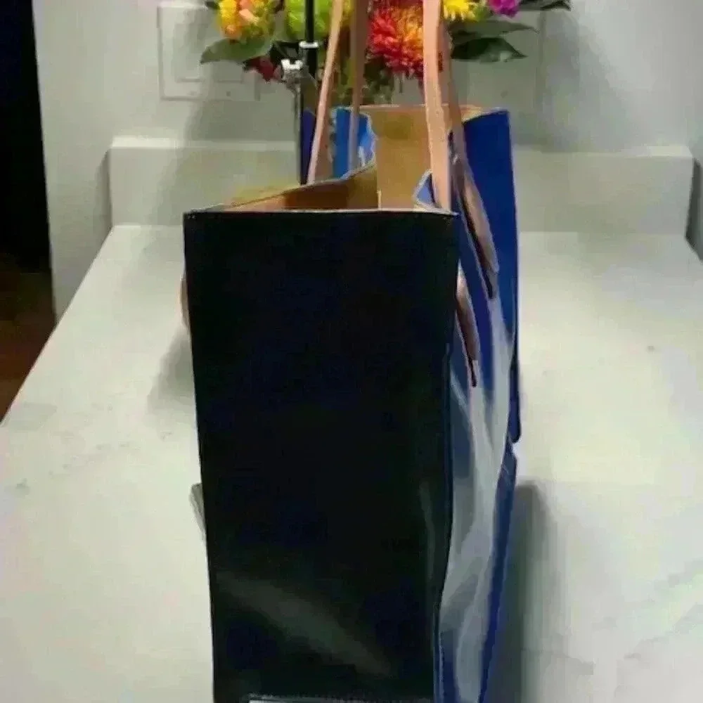 NWT Anne Klein Ameila Tote in Royal Blue and Black with matching black wristlet